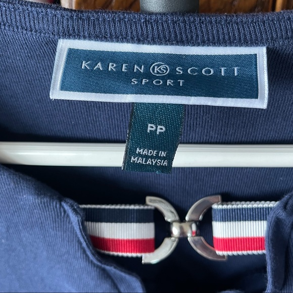 Karen Scott dress - the colour is navy blue (photo looks lighter) - Picture 2 of 5